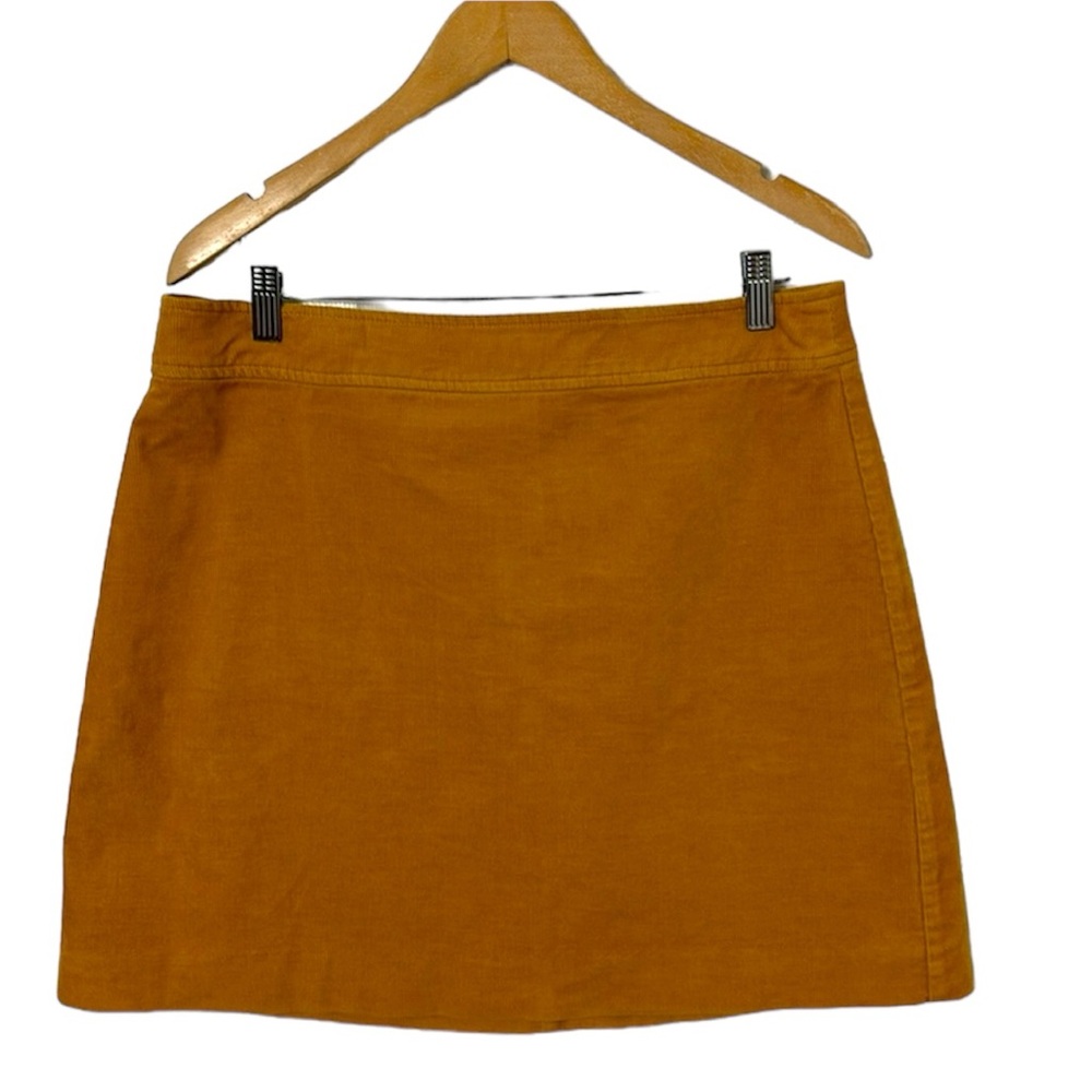 J. Crew Mustard Corduroy Mini Skirt